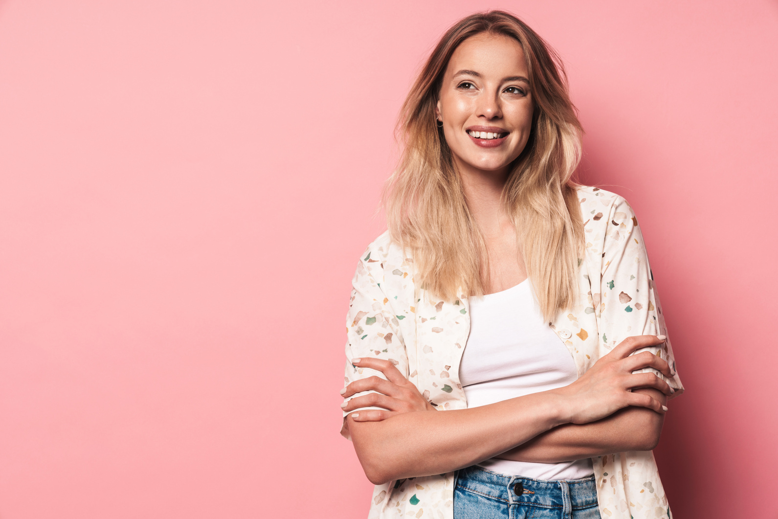 Beautiful Smiling Blonde Woman  